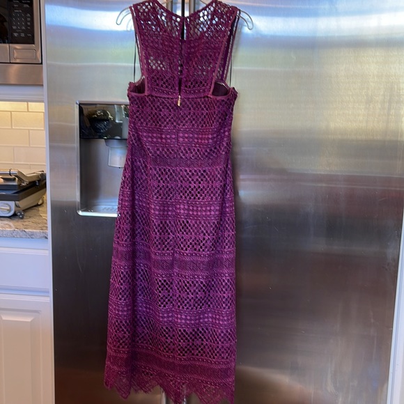 Trina Turk High Neck Lace Sheath Dress Plum 12 NWT - Picture 13 of 13